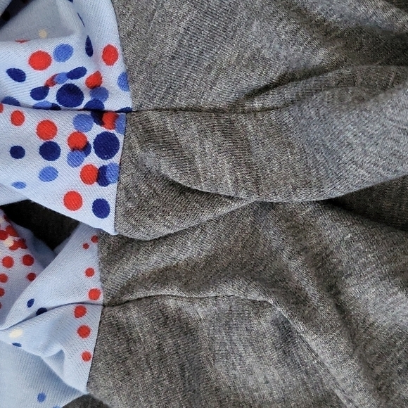 LuLaRoe Randy gray body with bursts of colors on the 3/4 length sleeves - Picture 8 of 10